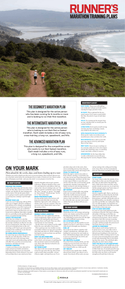 Marathon training Plans