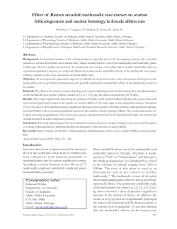 Effect of Rumex steudelii methanolic root extract on ovarian