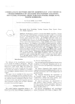 correlations between zircon morphology and chemical