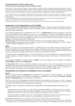 14 Hermeneutics to Reader-Response Criticism