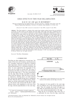 edge effects in thin film delamination