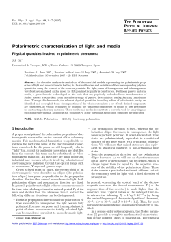 Polarimetric characterization of light and media