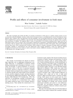 Profile and effects of consumer involvement in fresh meat