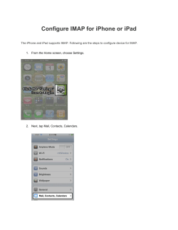 Configure IMAP for iPhone or iPad