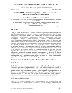 Crude oil PAH constitution, degradation pathway and associated