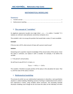 MATHEMATICAL MODELLING