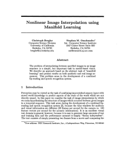 Nonlinear Image Interpolation using Manifold Learning