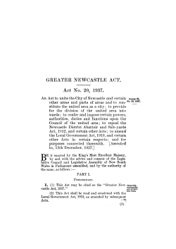 City of Greater Newcastle Act (1937)
