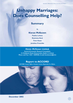Unhappy Marriages: Does Counselling Help?