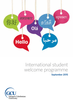 International student welcome programme