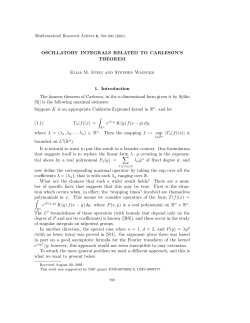 Mathematical Research Letters 8, 789&ndash;800 (2001) OSCILLATORY