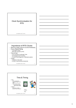 Importance of RTS Clocks