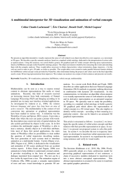 A multimodal interpreter for 3D visualization and animation of verbal