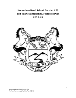 2015-2025 Maintenance/Facilities Plan