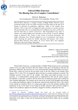 Edward Bliss Emerson: The Blazing Star of a Complex Constellation1