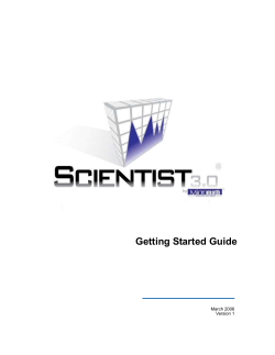 Scientist 3.0 Getting Started Guide - Version 1