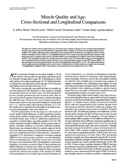 Muscle Quality and Age: Cross-Sectional and Longitudinal