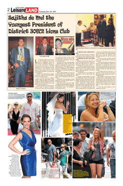 Sajitha de Mel the Youngest President of District 306C2