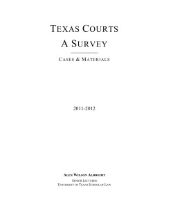 texas courts a survey