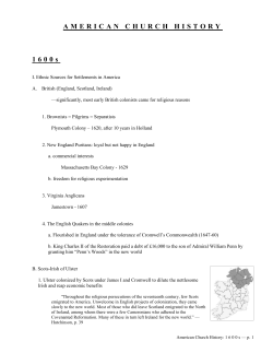 american church history - Western Reformed Seminary