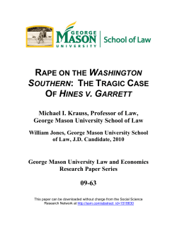 rape on the washington southern: the tragic case of hines v. garrett