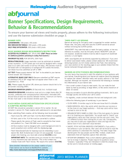 Banner Specifications, Design Requirements