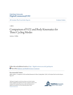 Comparison of VO2 and Body Kinematics for Three Cycling Modes