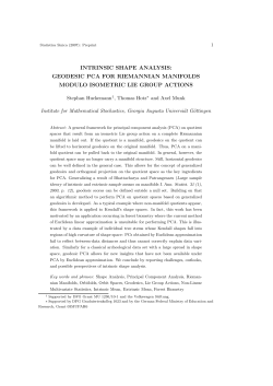 intrinsic shape analysis: geodesic pca for riemannian manifolds