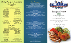 Banquet Menu - Alley Tap House