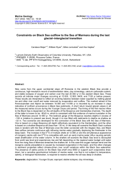 Constraints on Black Sea outflow to the Sea of Marmara during the