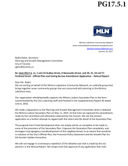 Communication from Martin E. Gerwin and Judith A