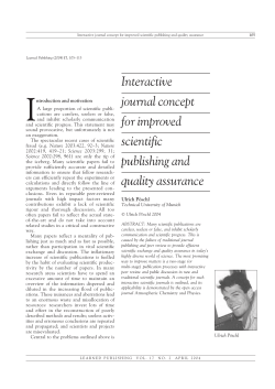 Interactive journal concept for improved scientific publishing and