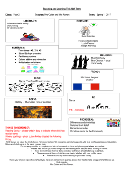 Teaching and Learning This Half Term Class: Year 2 Teacher: Mrs