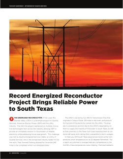 Record Energized Reconductor Project Brings