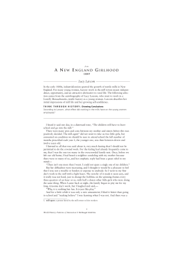 from A New England Girlhood