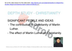 depth study - christianity