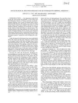 an ecological reconnaissance of quitobaquito spring, arizona