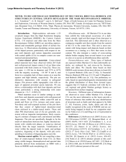 METER- TO DECAMETER-SCALE MORPHOLOGY OF MELT