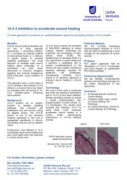 14-3-3 inhibition to accelerate wound healing