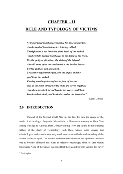 chapter ii role and typology of victims