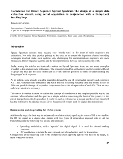 Correlation for Direct Sequence Spread Spectrum