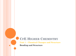 pdfCfE Higher - Unit 1 - Bonding and Structure