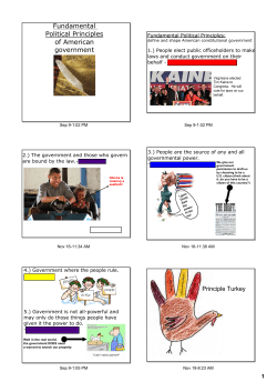Fundamental Political Principles of American government Principle