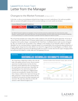 Market Forecast - Lazard Asset Management