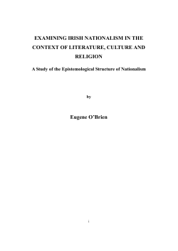 EXAMINING IRISH NATIONALISM IN THE CONTEXT OF