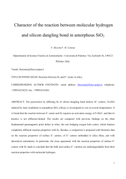 Character of the reaction between molecular hydrogen and silicon