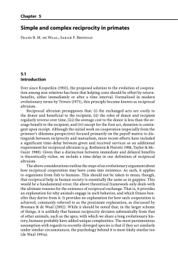 Simple and complex reciprocity in primates