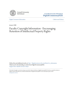 Faculty Copyright Information - Encouraging Retention of Intellectual