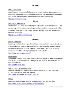 All Areas About.com Spanish Adult language learners can find