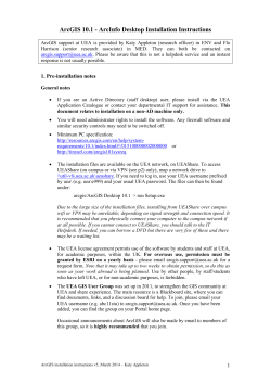 ArcGIS 10.1 - ArcInfo Desktop Installation Instructions